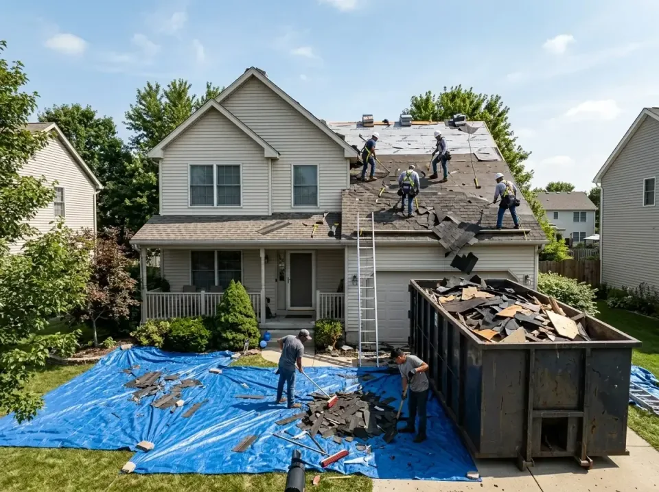 roof-replacement-debris-remova-004 — frequently asked questions, Cheapest Dumpster Rentals in Trenton, IL